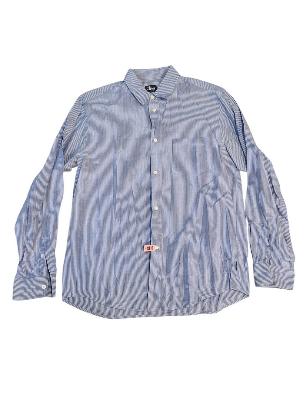 Men's Blue Striped Button-Down Shirt